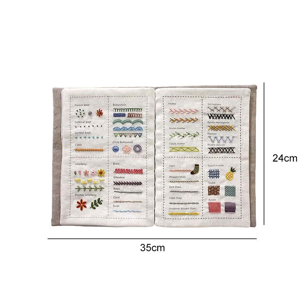 Embroidery Guide Book - Libro de puntadas DIY, libro de