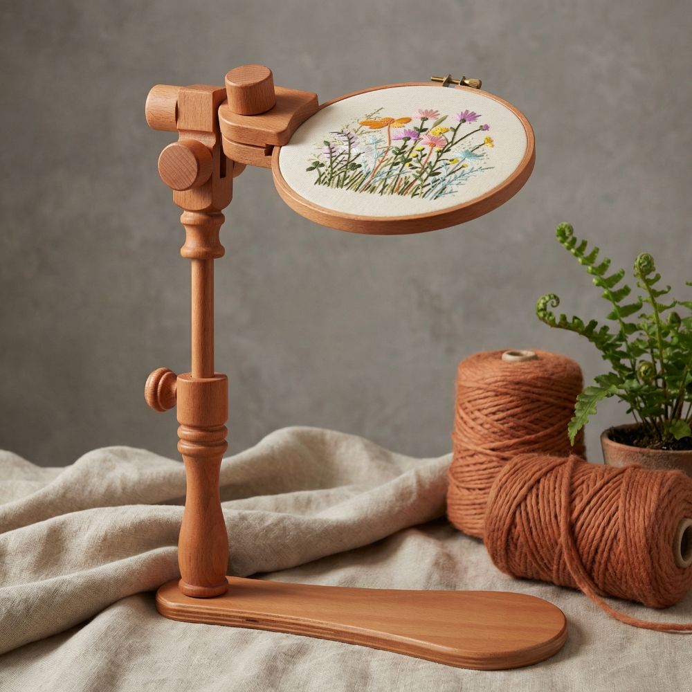 Embroidery Hoop Stand - Soporte Profesional Portátil para Bastidores de
