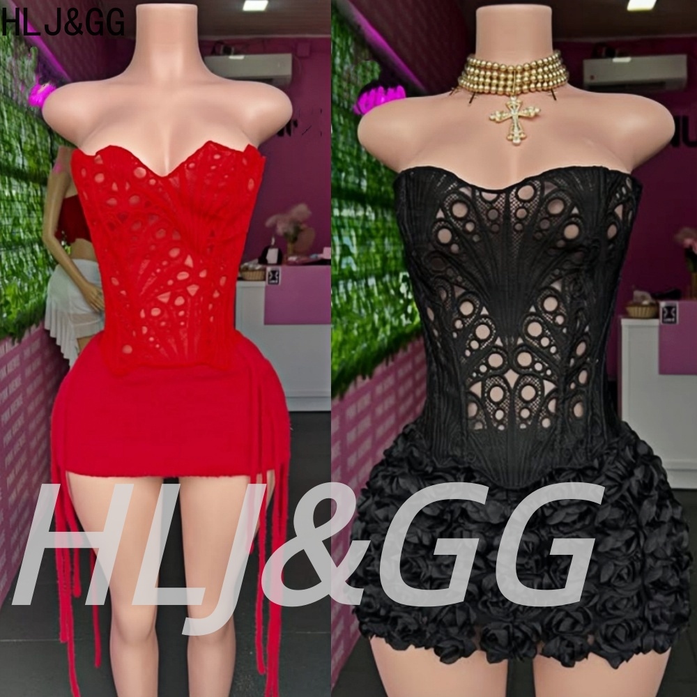 Embroidery In The Piece - HLJ&GG-Conjunto de dos piezas con corsé
