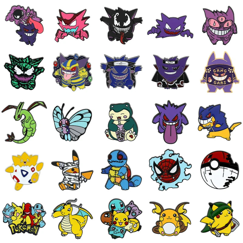 Embroidery Illustration - Broche de anime japonés Pokémon, insignia