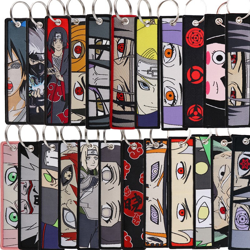 Embroidery Keychain - Llaveros Bordados de Anime Naruto, Llaveros