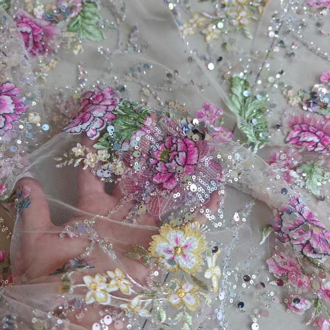 Embroidery Web - Tela de encaje de lujo con