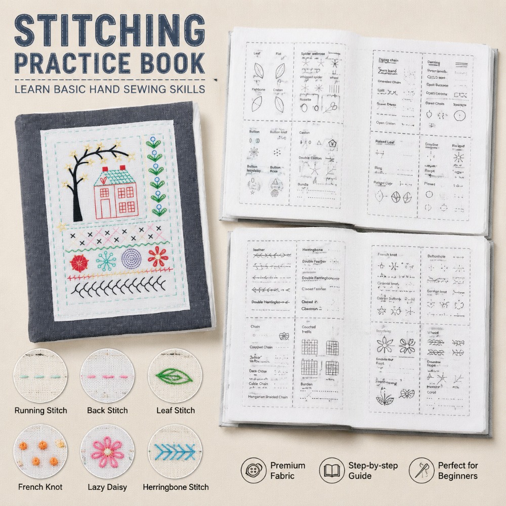 Embroidery Guide Book - Libro de Práctica de Bordado, Guía