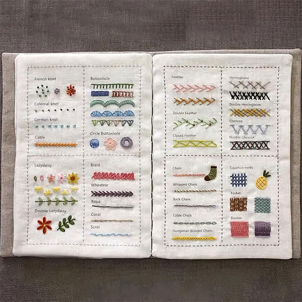 Libro de puntadas DIY, libro d - Embroidery Guide Book reseña y precio