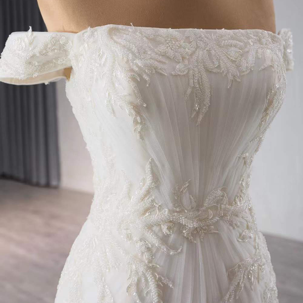 Vestido de boda sin tirantes c - Embroidery Organza reseña y precio