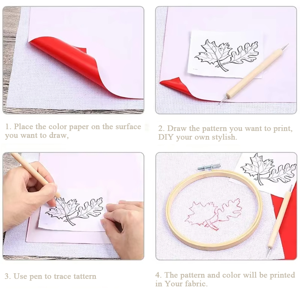 10 unids/set de papel carbón d - Embroidery Web reseña y precio