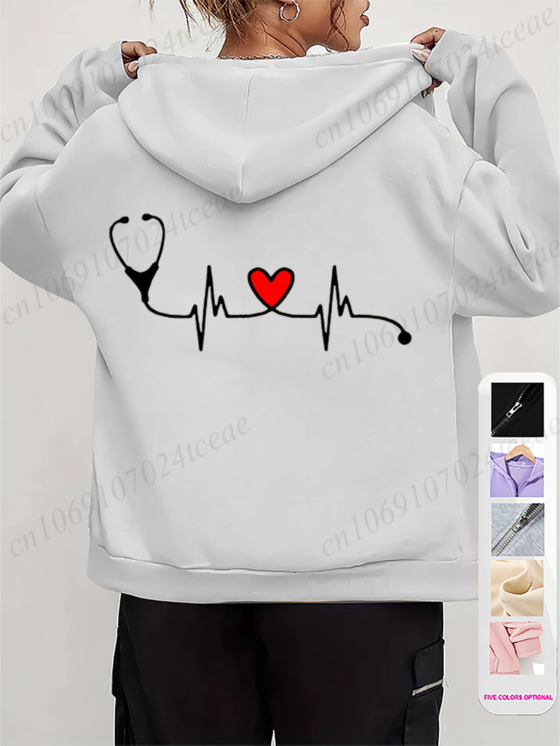 Sudaderas con capucha de otoño - Embroidery Zip Up Hoodie reseña y precio