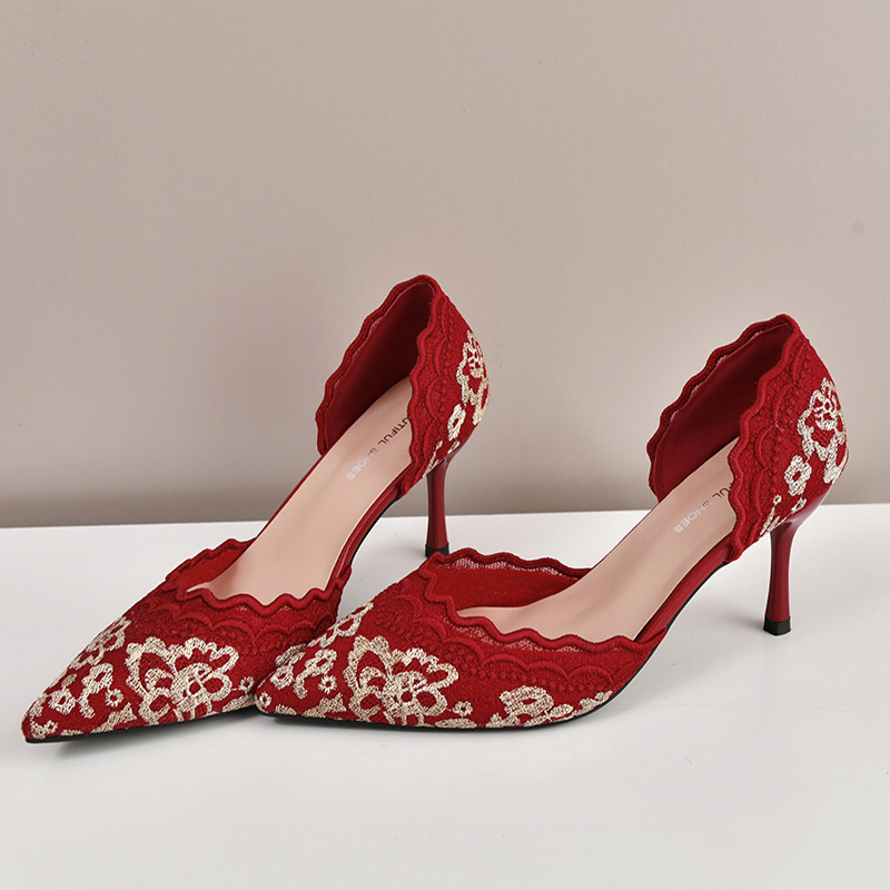 Zapatos de novia de tacón alto - Embroidery In The Piece reseña y precio