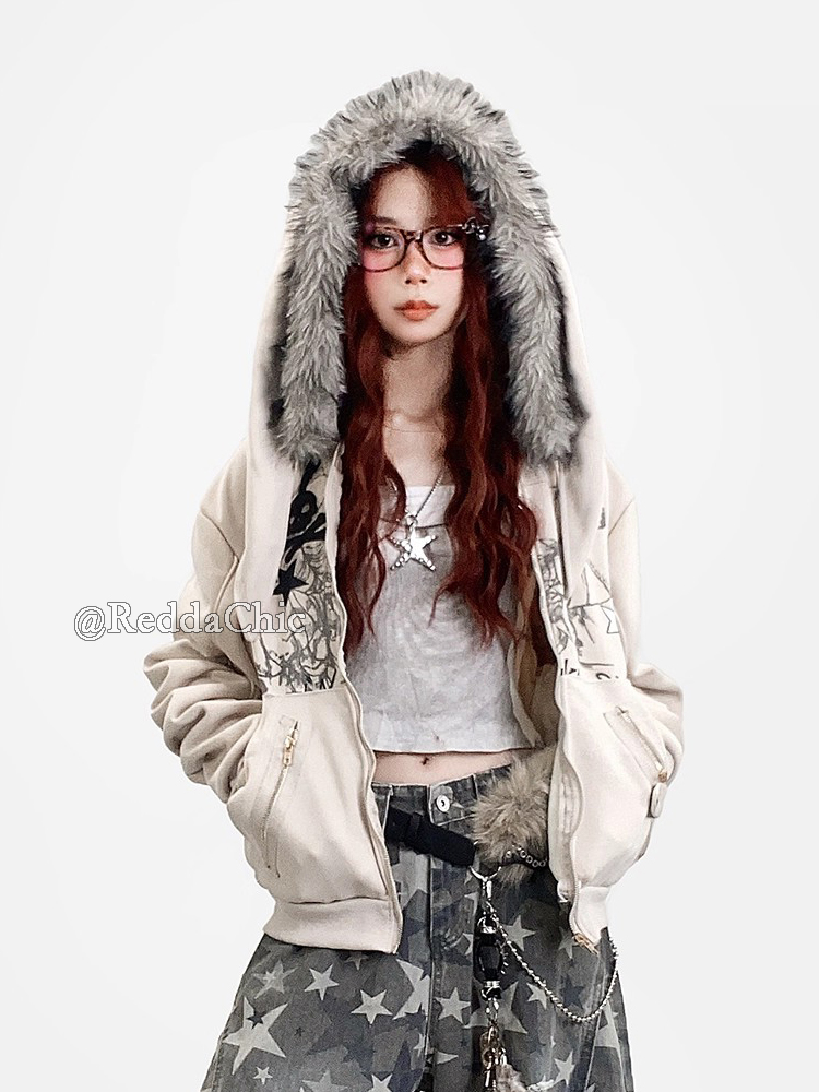 REDDACHiC-sudaderas con capuch - Embroidery Zip Up Hoodie reseña y precio