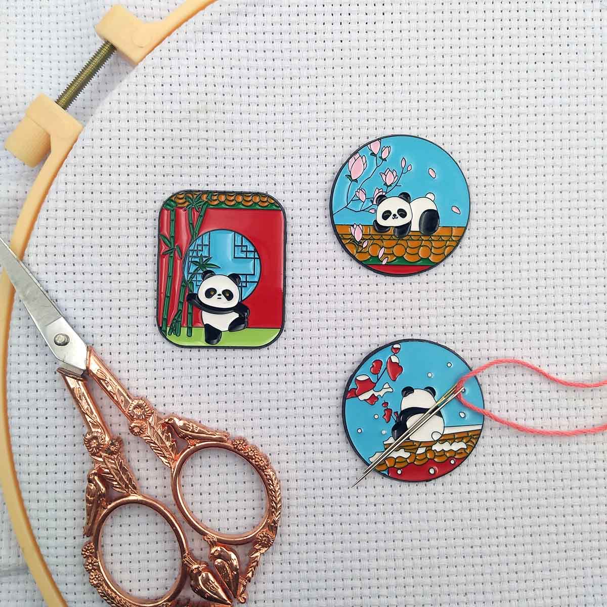 Lindo Panda aguja magnética mi - Needle Minder Magnet reseña y precio