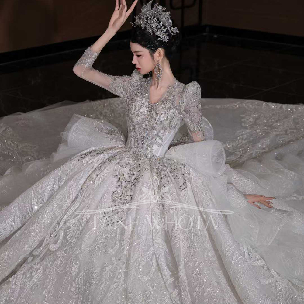 Vestido de Novia de Lujo con C - Embroidery Organza reseña y precio
