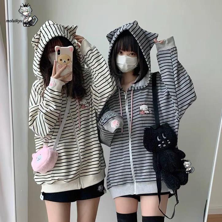 Sudadera con capucha Y2K para  - Embroidery Zip Up Hoodie reseña y precio
