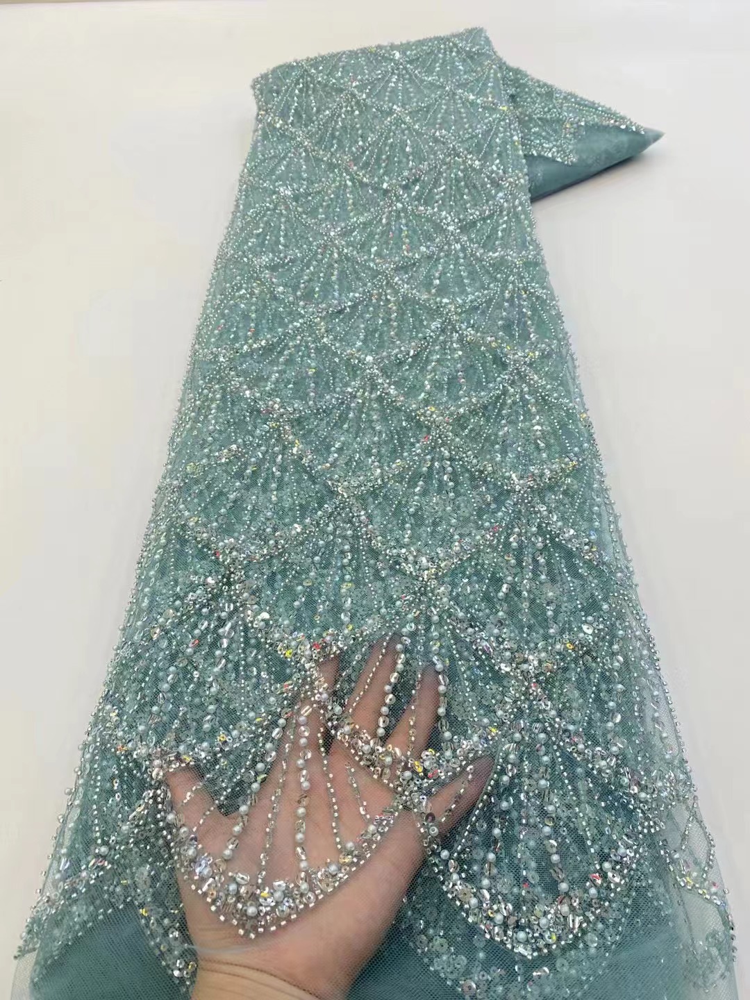 Tela de encaje de tul africano - Embroidery Net Dress reseña y precio