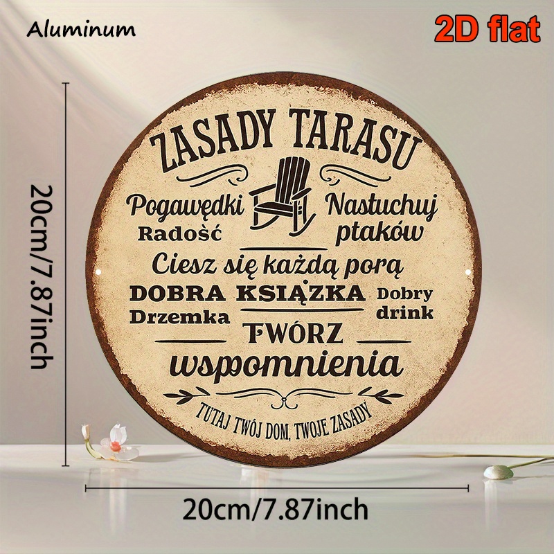 Letrero de aluminio plano 2D,  - Embroidery Garden reseña y precio