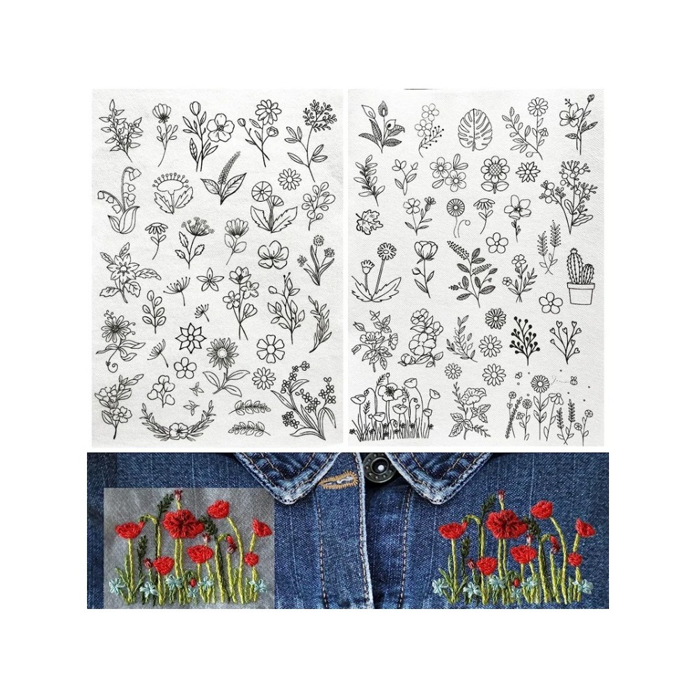 5 hojas A4, adhesivo estabiliz - Embroidery Web reseña y precio