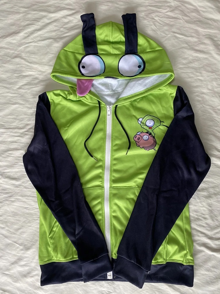 Disfraz de Alien Zim de Anime, - Embroidery Zip Up Hoodie reseña y precio
