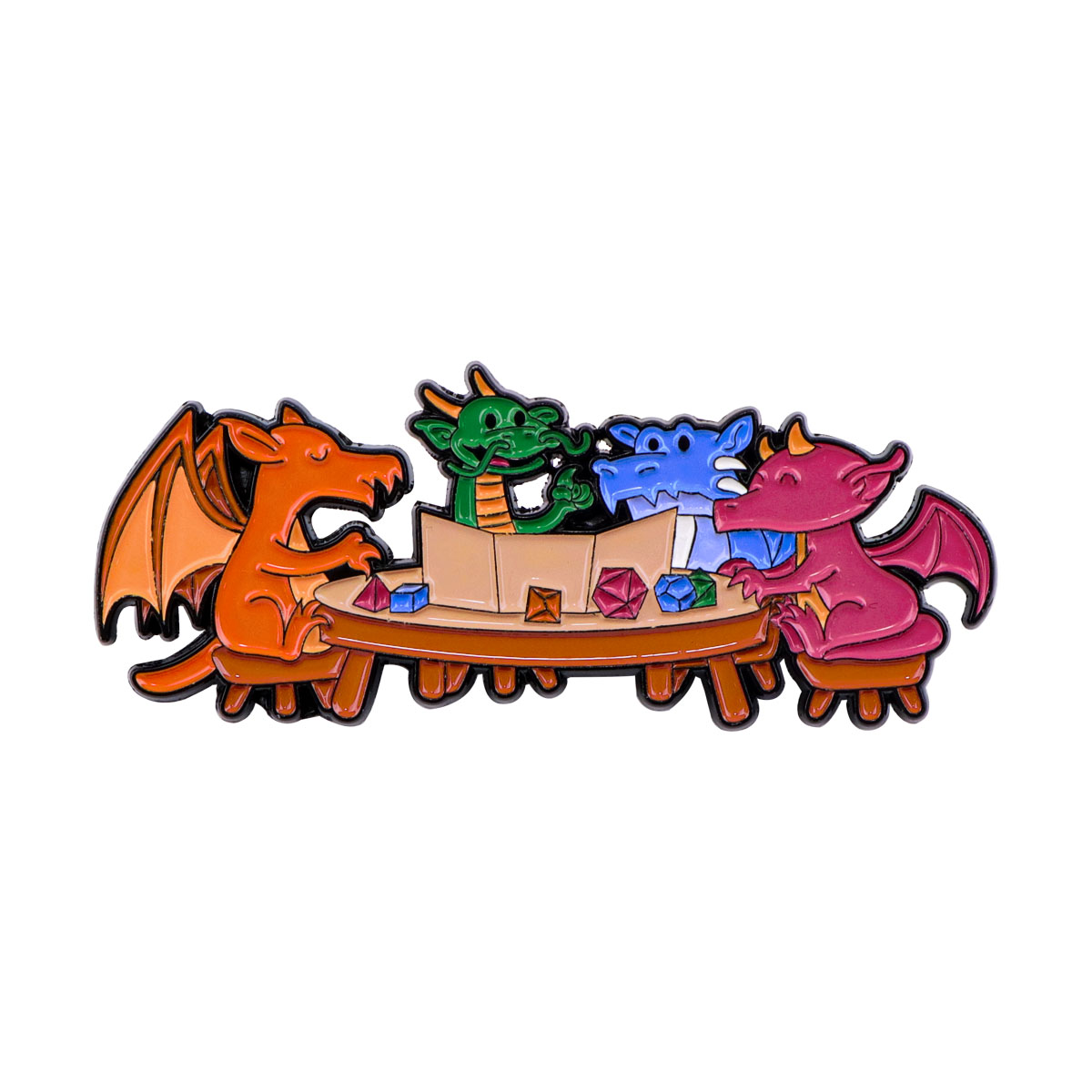 Game Dice Enamel Pin Dragon Ba - Embroidery Illustration reseña y precio
