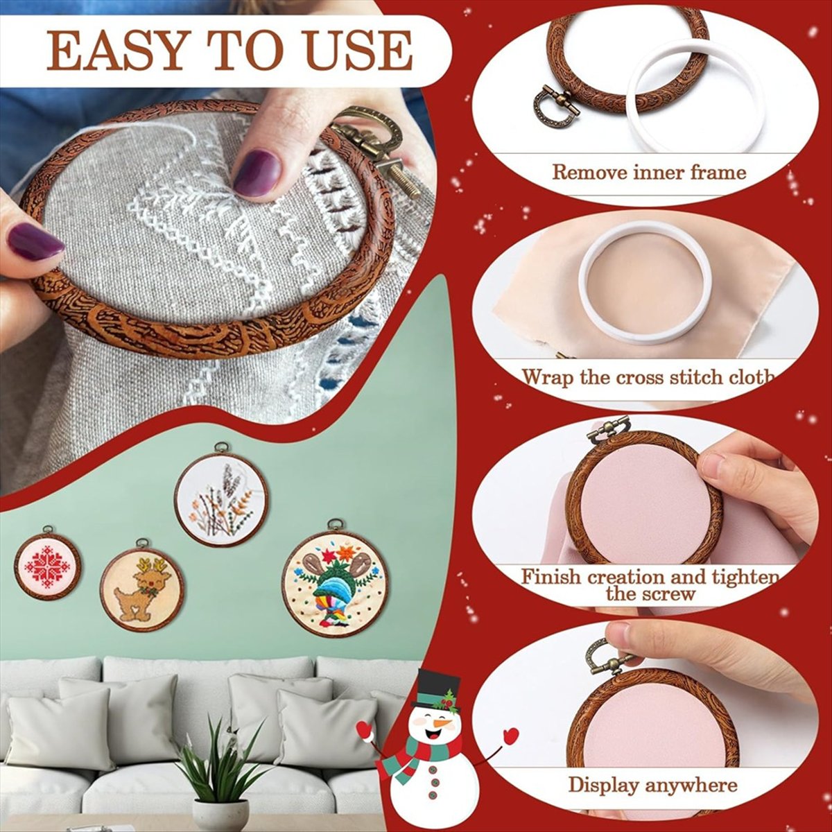 Marco de aros de bordado redon - Embroidery Ring Sizes reseña y precio