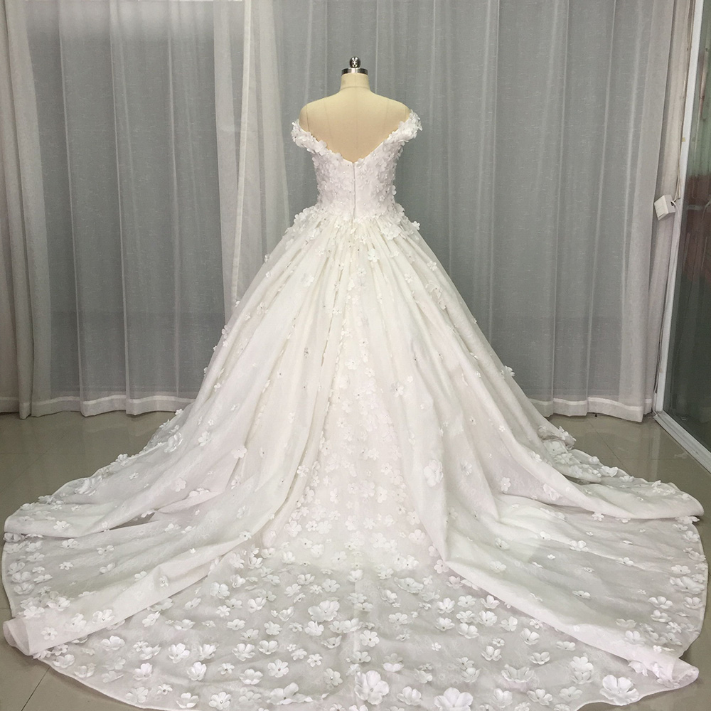 Elegante vestido de novia supe - Embroidery Organza reseña y precio