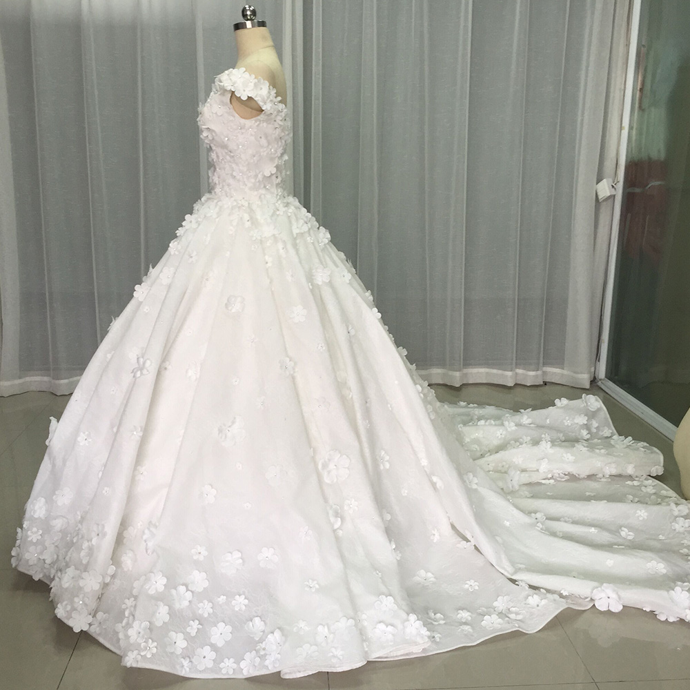 Elegante vestido de novia supe - Embroidery Organza reseña y precio