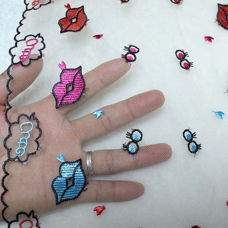 20 yardas de encaje bordado de - Embroidery Lips reseña y precio