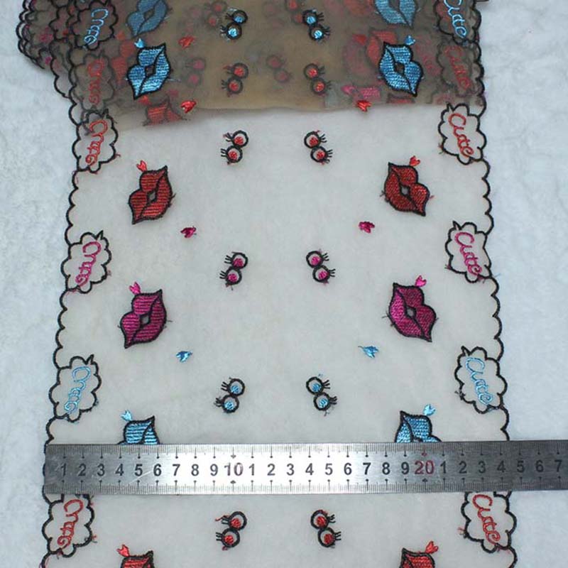 20 yardas de encaje bordado de - Embroidery Lips reseña y precio