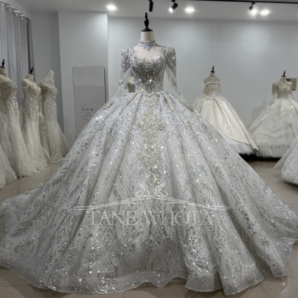 Vestidos de novia elegantes de - Embroidery Organza reseña y precio