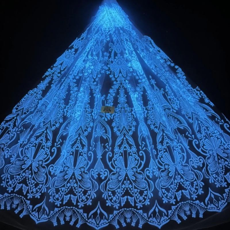 2026 Azul Gran Venta Diseño de - Embroidery Net Dress reseña y precio