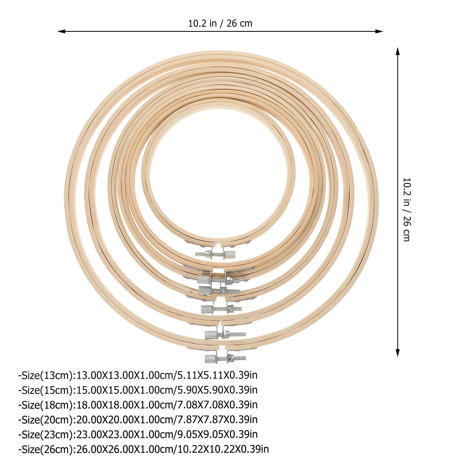 6 Piezas de Aros de Bordado de - Embroidery Ring Sizes reseña y precio