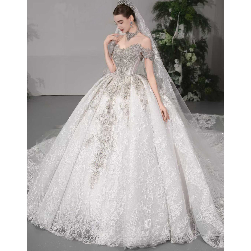 Vestido de Novia de Lujo con H - Embroidery Organza reseña y precio