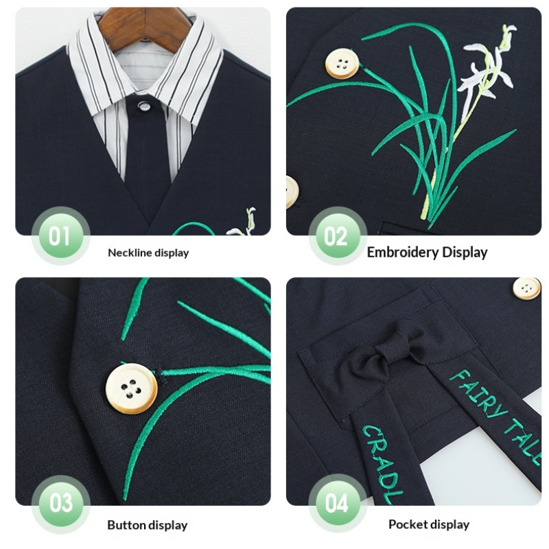 Conjunto de Traje Formal de Ve - Embroidery Ring Sizes reseña y precio