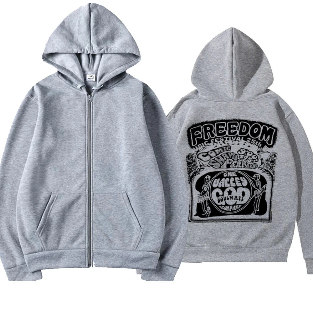 Sudadera con capucha con crema - Embroidery Zip Up Hoodie reseña y precio