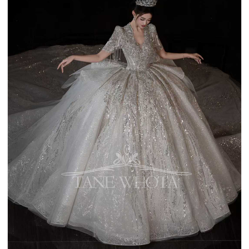Vestido de Novia de Lujo con E - Embroidery Organza reseña y precio