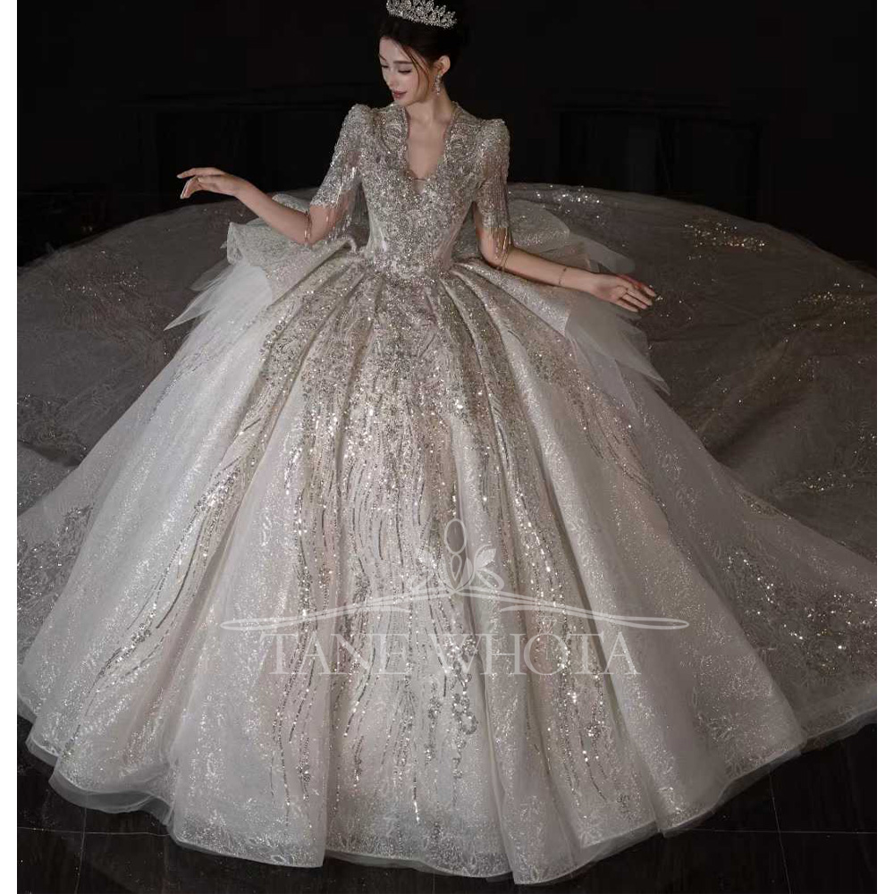 Vestido de Novia de Lujo con E - Embroidery Organza reseña y precio