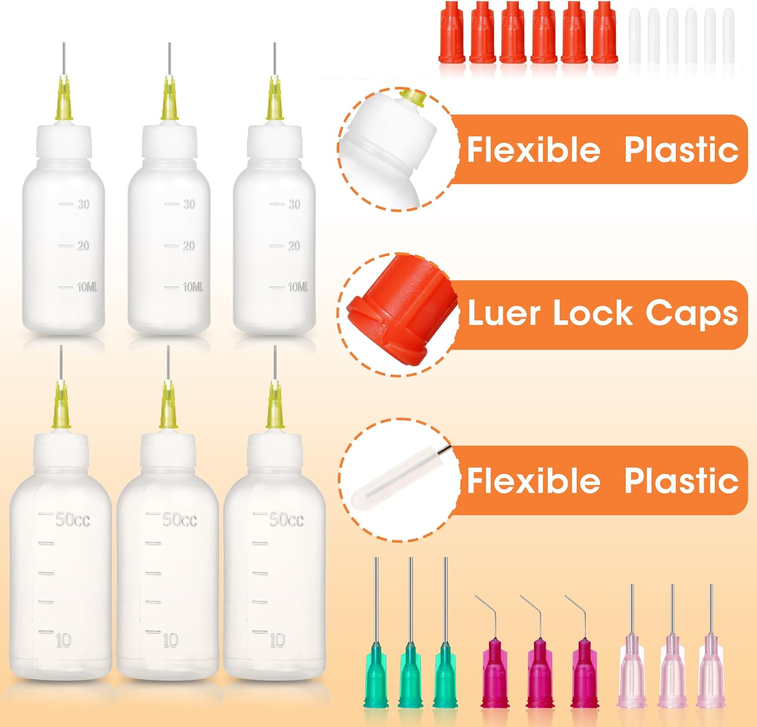 Juego de botellas exprimibles  - Embroidery Art Painting reseña y precio