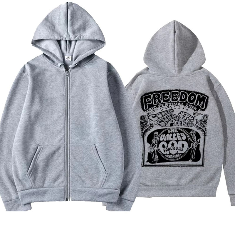 Sudadera con capucha con crema - Embroidery Zip Up Hoodie reseña y precio