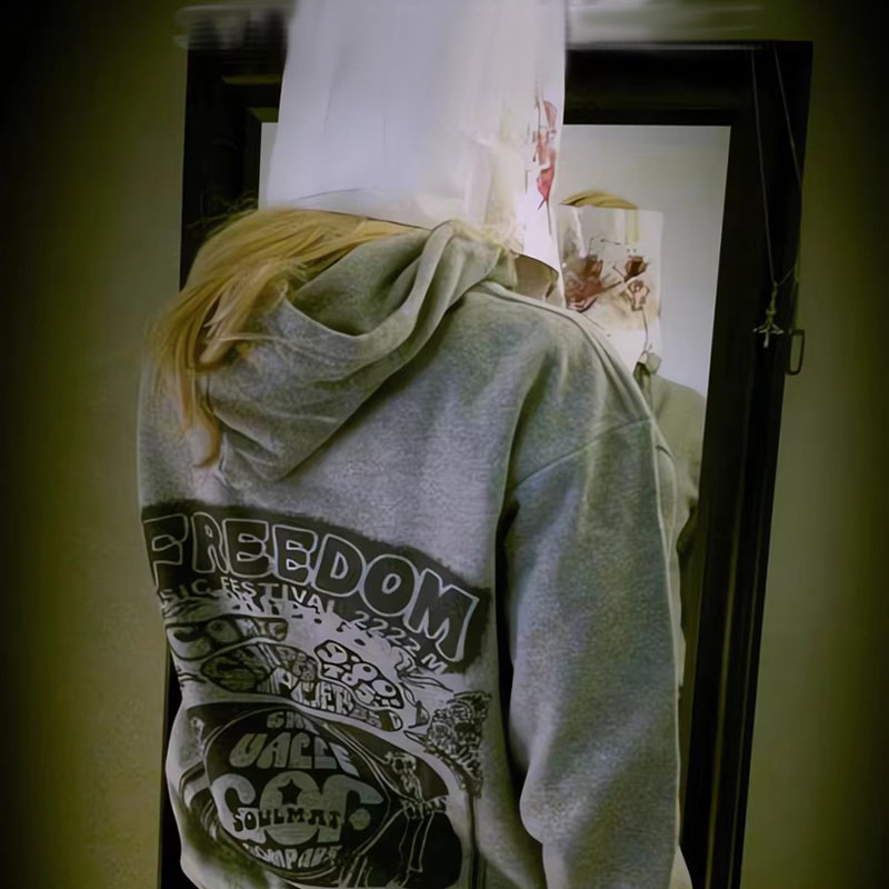 Sudadera con capucha con crema - Embroidery Zip Up Hoodie reseña y precio