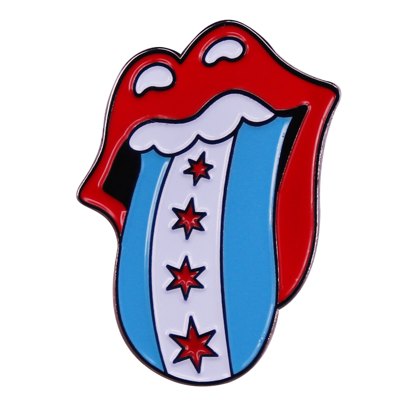 Pin esmaltado con bandera de C - Embroidery Lips reseña y precio