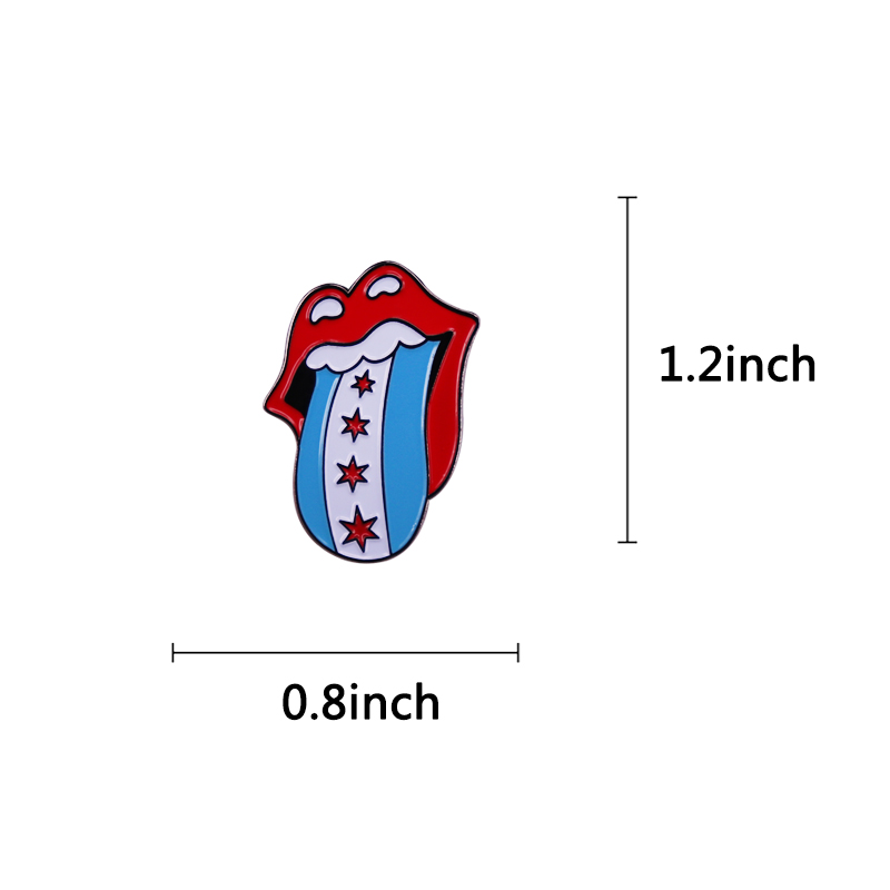 Pin esmaltado con bandera de C - Embroidery Lips reseña y precio
