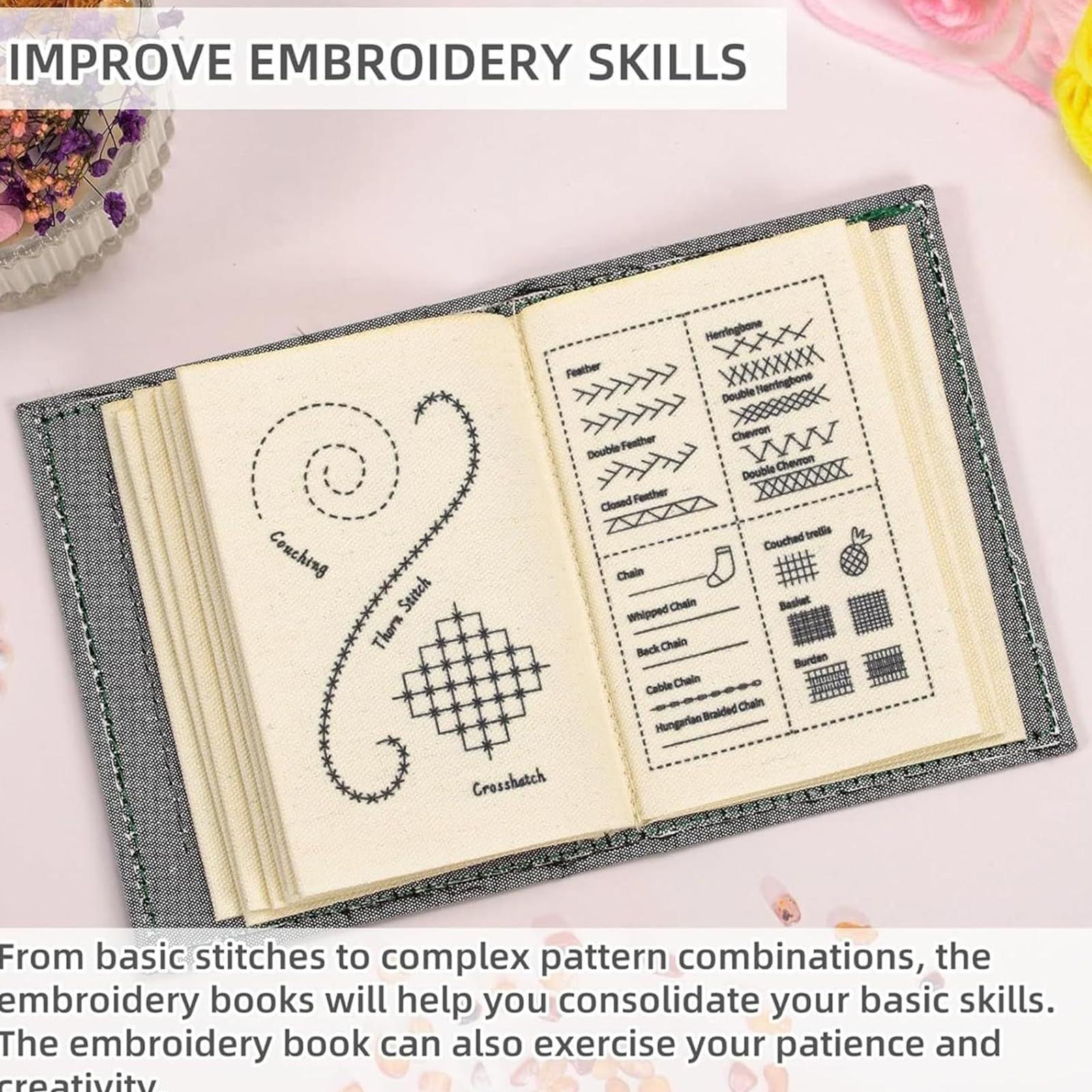 Libro de puntadas de bordado D - Embroidery Guide Book reseña y precio