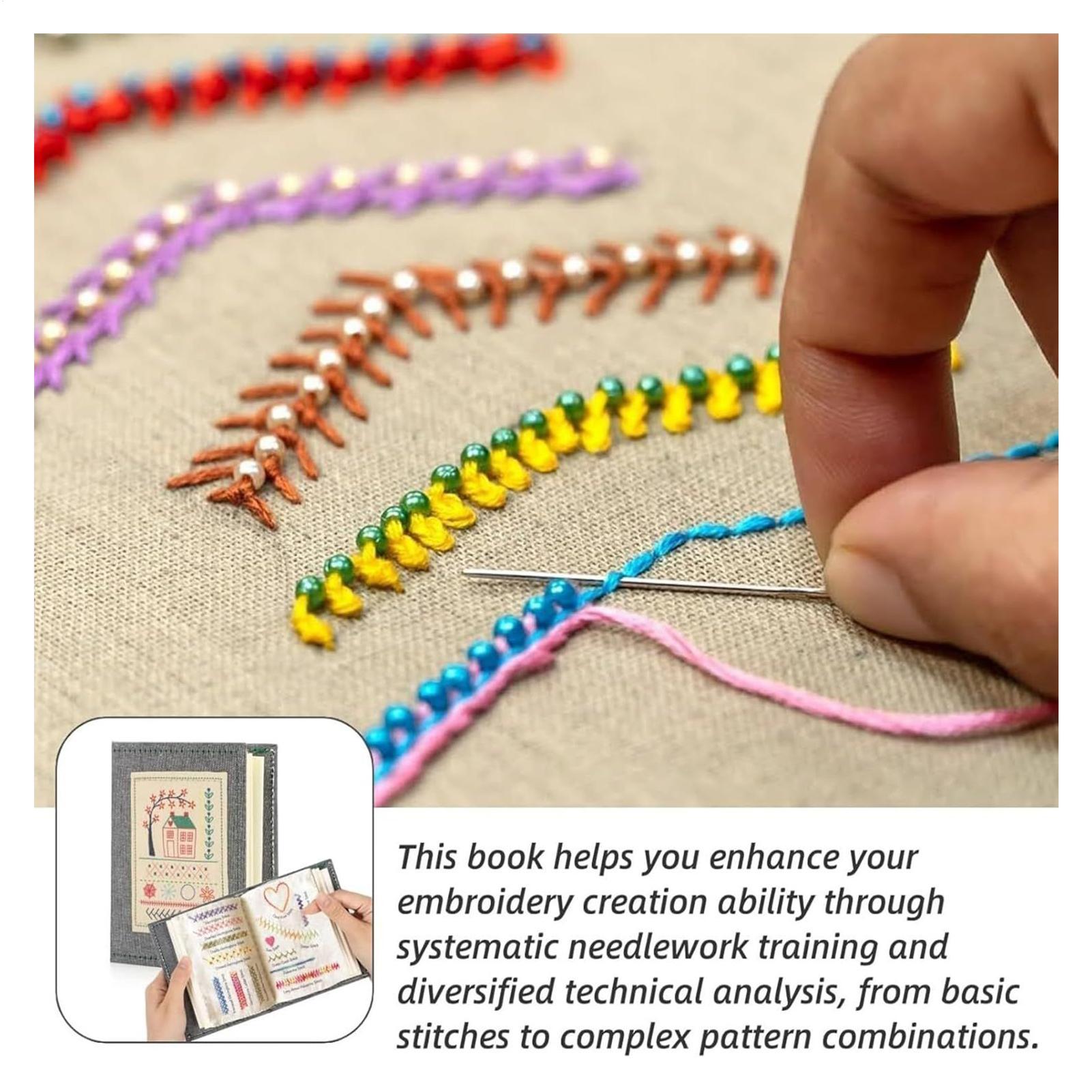 Libro de puntadas de bordado D - Embroidery Guide Book reseña y precio